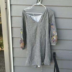 Feather bone anthro dress